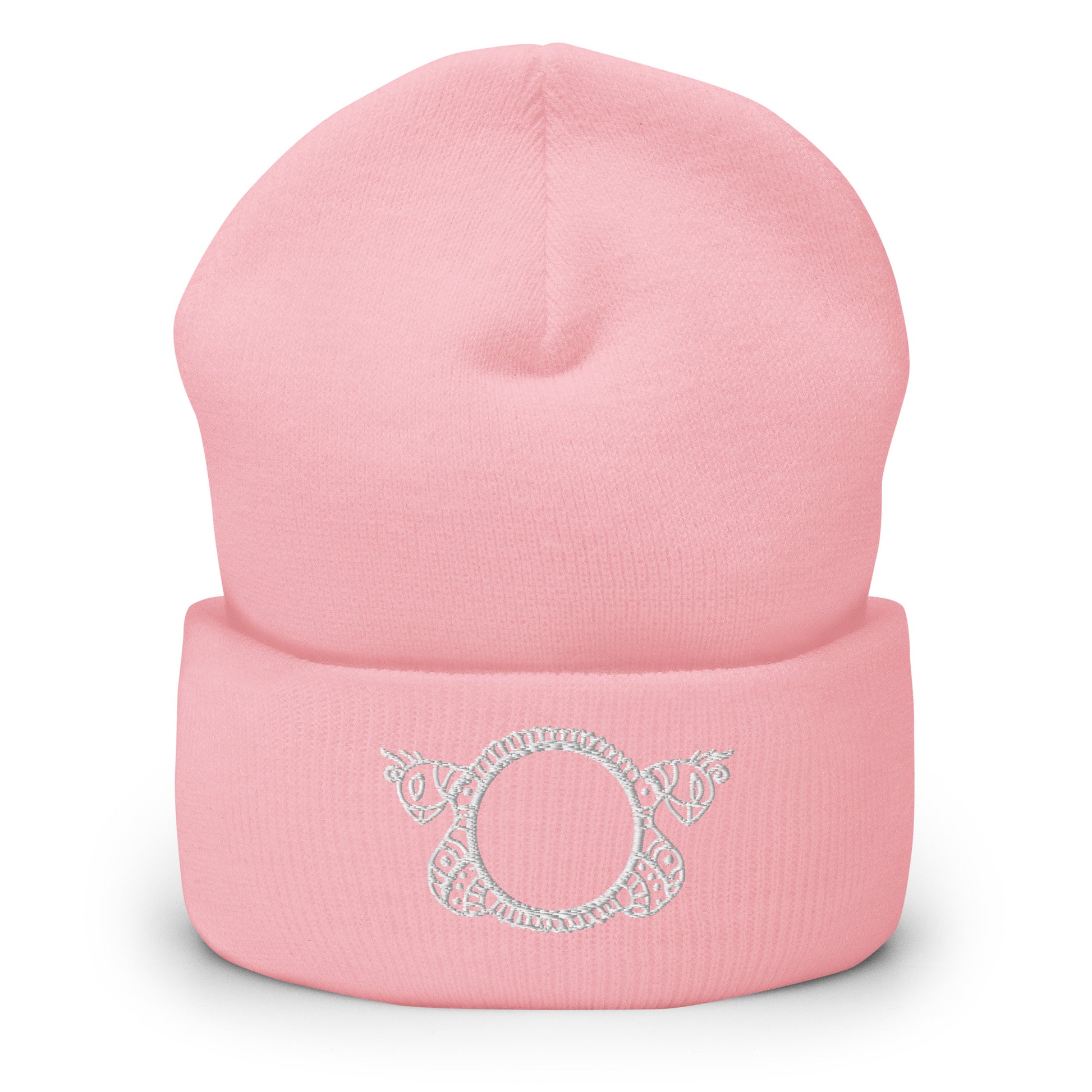 White Illustrated Beanie